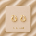 Small 10K Gold Twisted Hoop Earrings