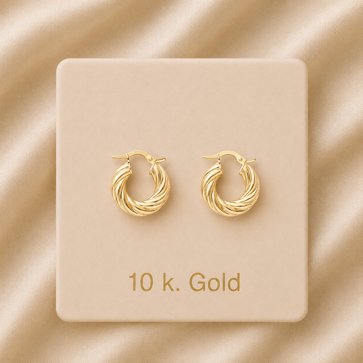 Small 10K Gold Twisted Hoop Earrings