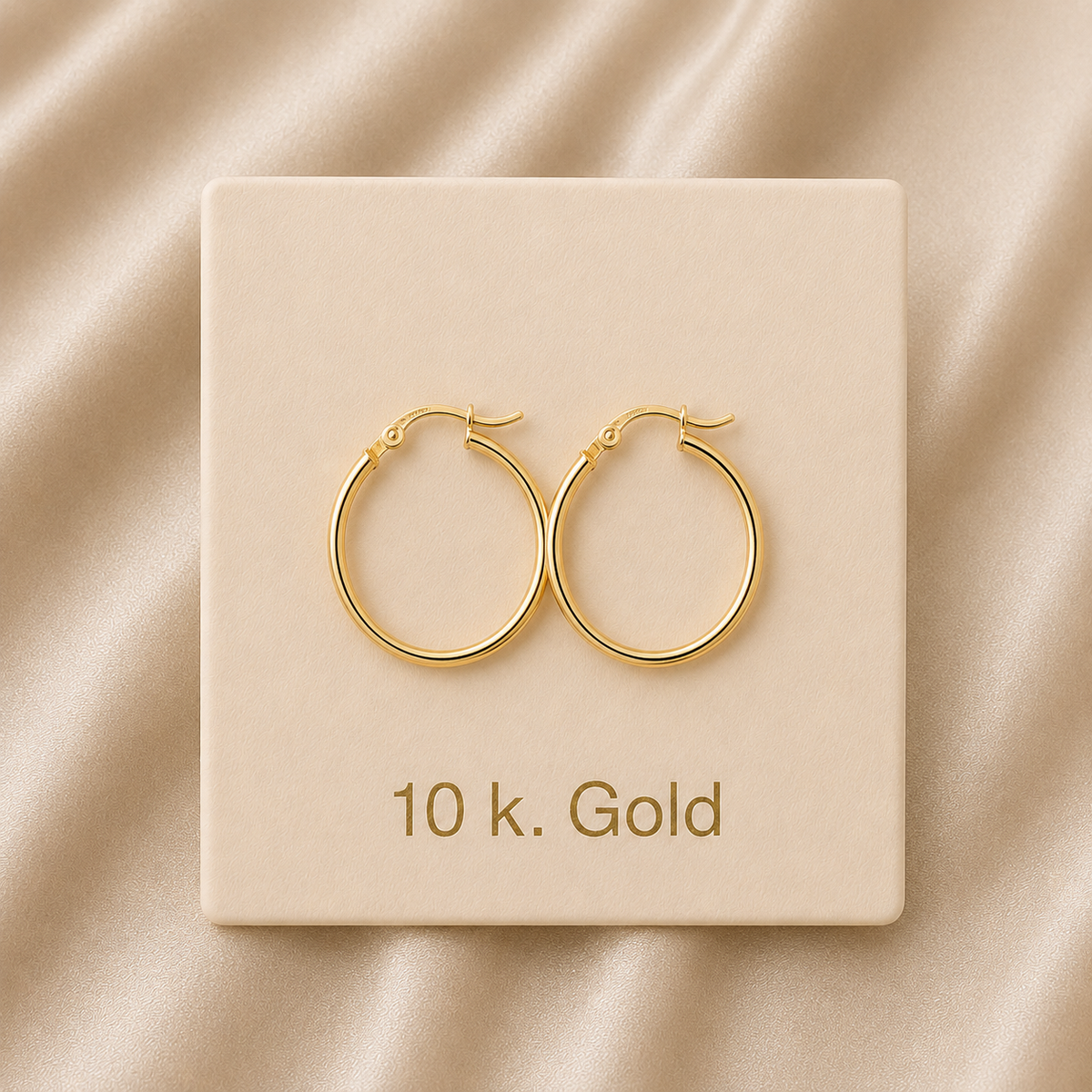 10K Gold Medium Hoop Earrings