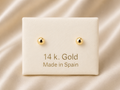 14K Gold Ball Stud Earrings