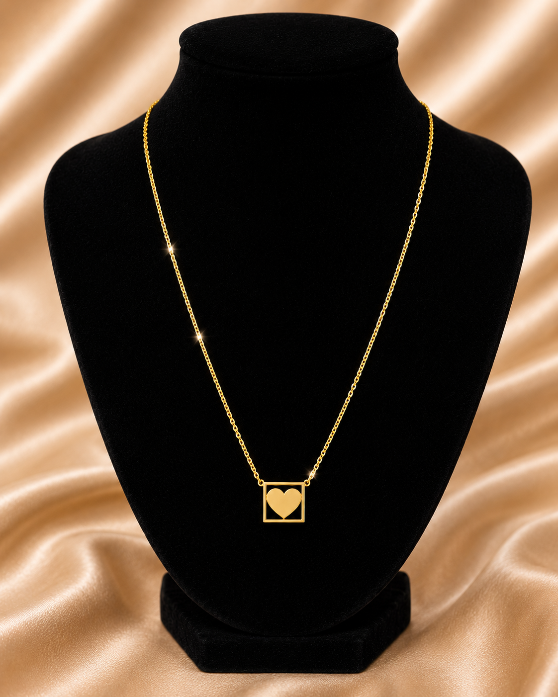 14K Gold Smooth Heart Necklace