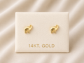 14K Gold Elephant Stud Earrings