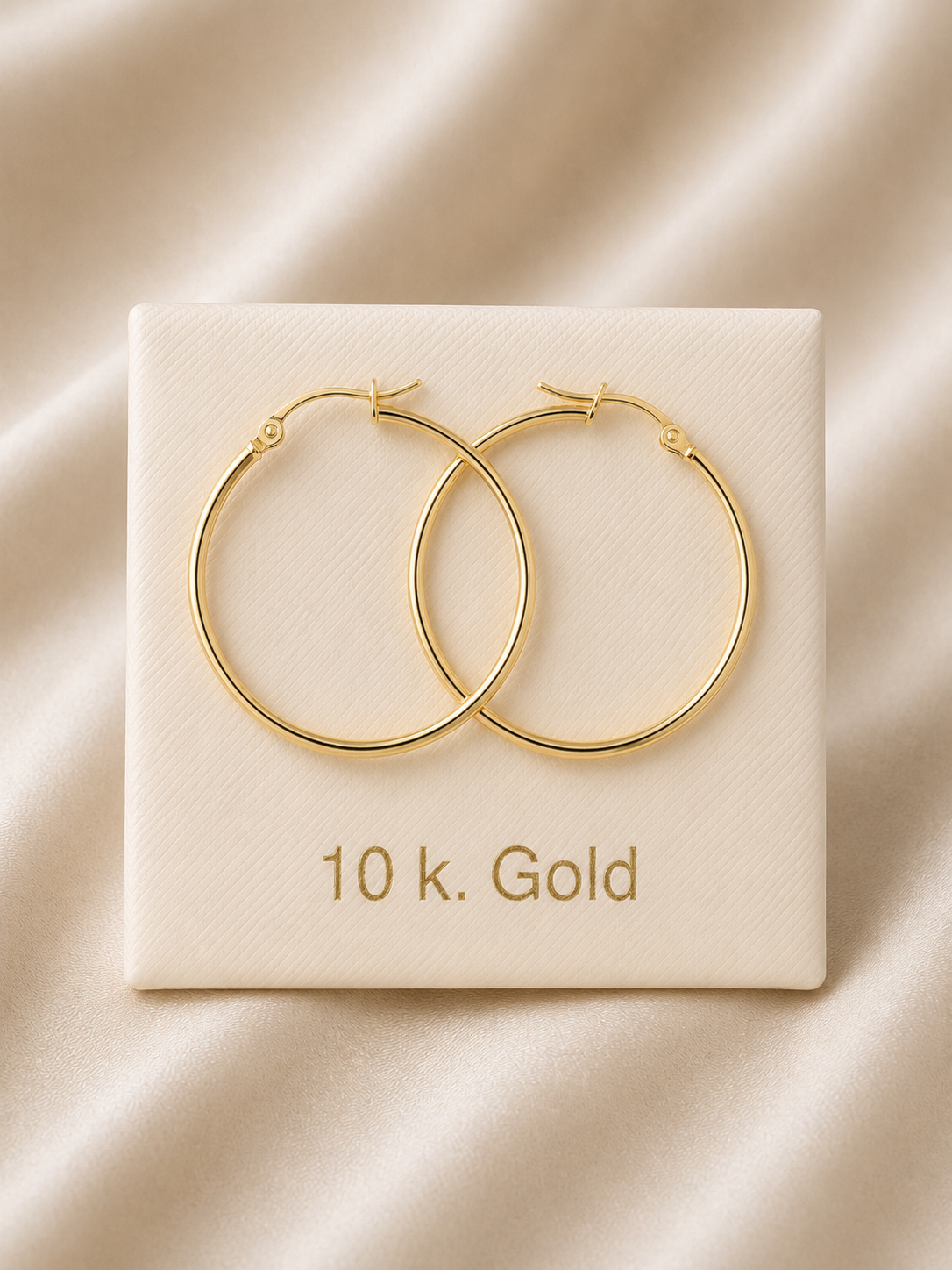 Large 10K Gold Hoop Earrings
