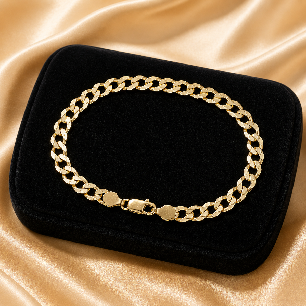 10K Gold Diamond-Cut Bracelet